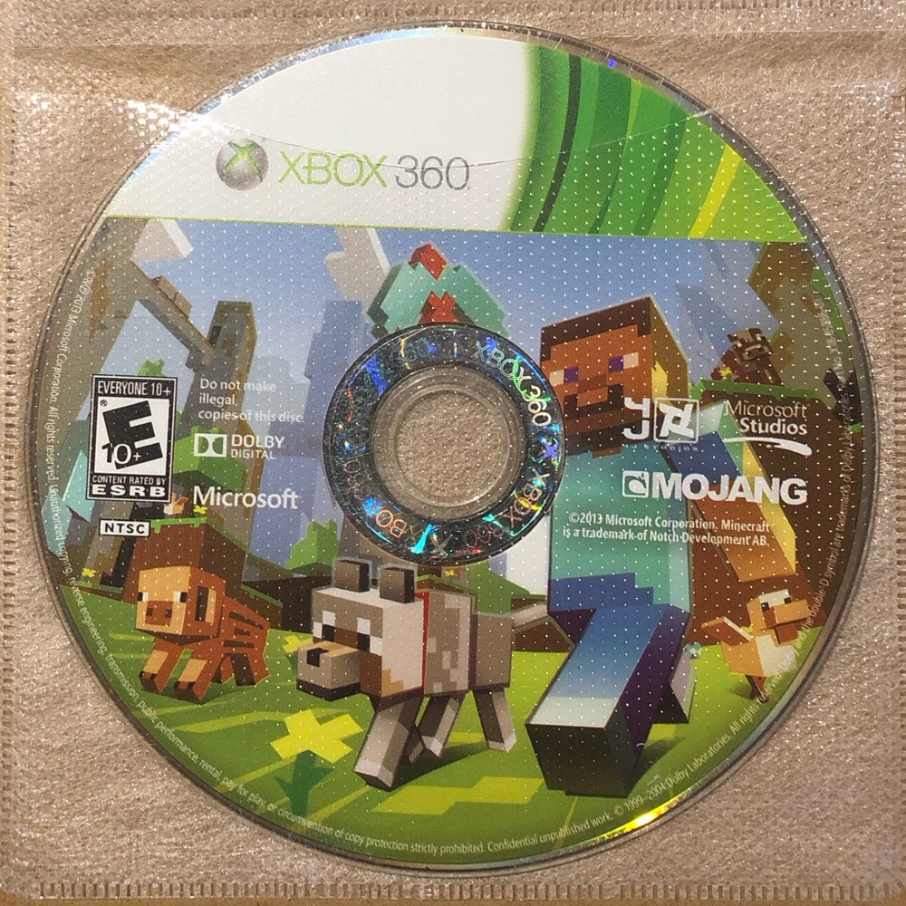 3/$40 Minecraft for Xbox 360 - Disc Only